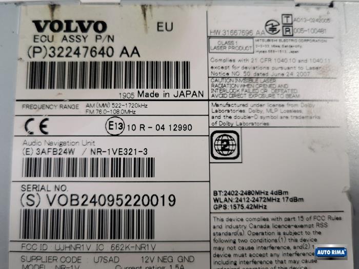 CD Speler van een Volvo V40 (MV) 1.5 T2 16V Geartronic 2019