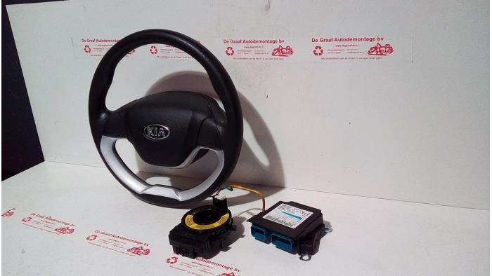 Airbag set + dashboard van een Kia Picanto (TA) 1.2 16V 2014