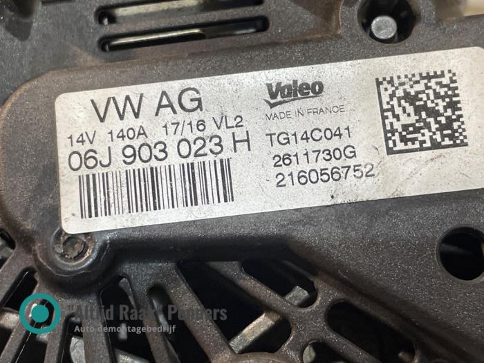 Alternator Volkswagen Tiguan (AD1), 2016 / 2024 2.0 TSI 16V 4Motion, SUV, Benzine, 1.984cc, 132kW (179pk), 4x4, CZPA, 2016-01 / 2024-04 (Gebruikt)