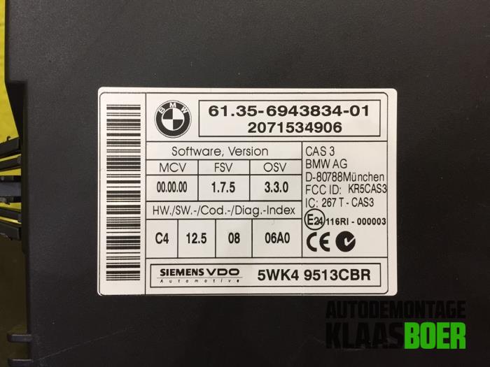 Computer Body Control van een BMW 1 serie (E87/87N) 118d 16V 2007