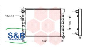 Nieuwe Radiateur Volkswagen Golf III (1H1) 1.6 CL Prijs € 41,78 Inclusief btw aangeboden door Schaap & Bron