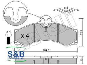 Nieuwe Remblok achter Volkswagen LT Prijs € 68,97 Inclusief btw aangeboden door Schaap & Bron