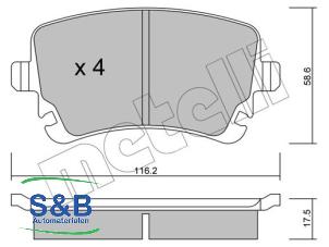 Nieuwe Remblok achter Audi A4 Prijs € 64,80 Inclusief btw aangeboden door Schaap & Bron