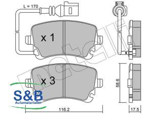 Nieuwe Remblok achter Volkswagen Transporter Prijs € 61,59 Inclusief btw aangeboden door Schaap & Bron
