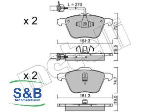 Nieuwe Remblok voor Seat Alhambra Prijs € 103,52 Inclusief btw aangeboden door Schaap & Bron