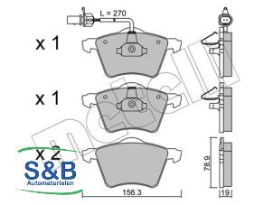 Nieuwe Remblok voor Seat Alhambra Prijs € 67,88 Inclusief btw aangeboden door Schaap & Bron