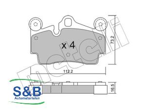 Nieuwe Remblok achter Volkswagen Touareg Prijs € 70,18 Inclusief btw aangeboden door Schaap & Bron