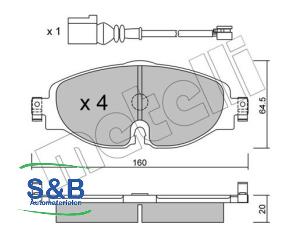 Nieuwe Remblok voor Audi A3 Prijs € 82,57 Inclusief btw aangeboden door Schaap & Bron