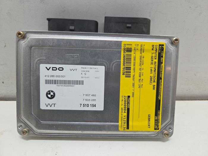 Gebruikte Computer Automatische Bak BMW 7 serie (E65/E66/E67) 745i,Li 4.4 V8 32V Prijs € 75,00 Margeregeling aangeboden door F. van den Mosselaar autodemontage