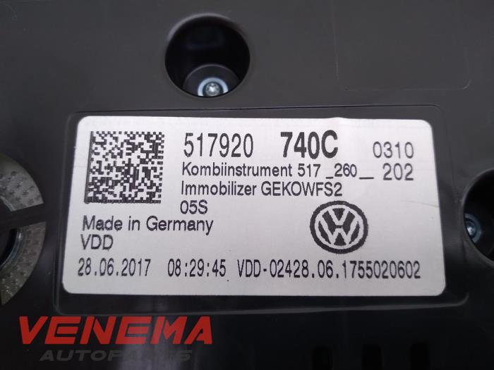 Tellerklok van een Volkswagen Golf Sportsvan (AUVS) 1.4 TSI 16V 2018