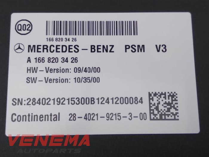 Stoelverwarmings module van een Mercedes-Benz ML III (166) 3.0 ML-350 BlueTEC V6 24V 4-Matic 2014