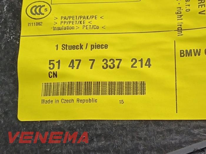 Kofferbakbekleding rechts van een BMW 4 serie Gran Coupe (F36) 420i 2.0 TwinPower Turbo 16V 2017