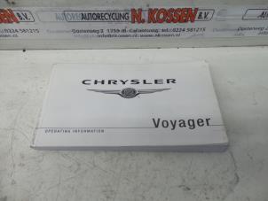 Gebruikte Instructie Boekje Chrysler Voyager Prijs op aanvraag aangeboden door N Kossen Autorecycling BV