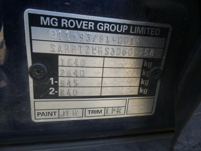 Portier 4Deurs rechts-voor van een Rover 45 1.6 16V 2003