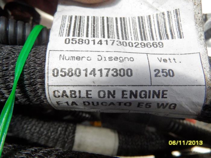 Kabelboom motorruimte van een Fiat Ducato (250) 2.3 D 130 Multijet 2012
