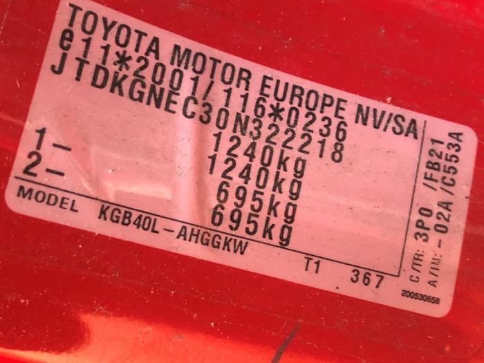 Deur 4Deurs rechts-achter van een Toyota Aygo (B40) 1.0 12V VVT-i 2018