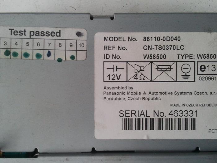 Gebruikte Display Interieur Toyota Yaris (P1) 1.3 16V VVT-i Prijs op aanvraag aangeboden door N Kossen Autorecycling BV