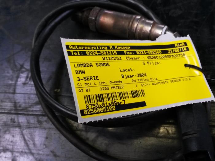 Lambda Sonde van een BMW 3 serie (E46/2) 320 Ci 24V 2004