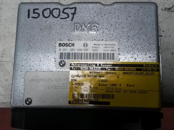 Gebruikte Computer Motormanagement BMW 3 serie (E36/4) 316i Prijs op aanvraag aangeboden door N Kossen Autorecycling BV