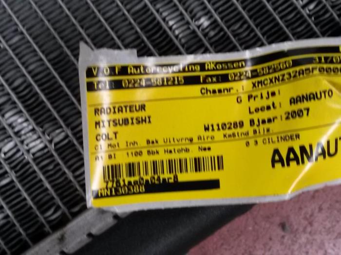 Gebruikte Radiateur Mitsubishi Colt (Z2/Z3) 1.1 12V Prijs op aanvraag aangeboden door N Kossen Autorecycling BV