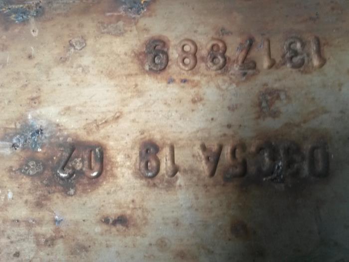 Uitlaat Einddemper van een Ford Mondeo III 1.8 16V 2002