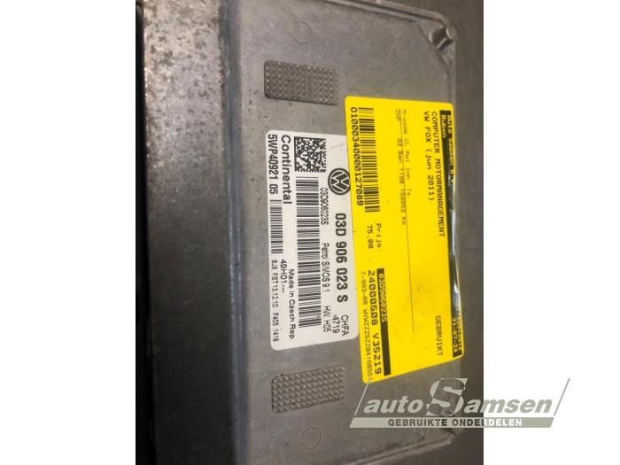 Gebruikte Computer Motormanagement Volkswagen Fox (5Z) 1.2 Prijs € 75,00 Margeregeling aangeboden door Auto Samsen B.V.