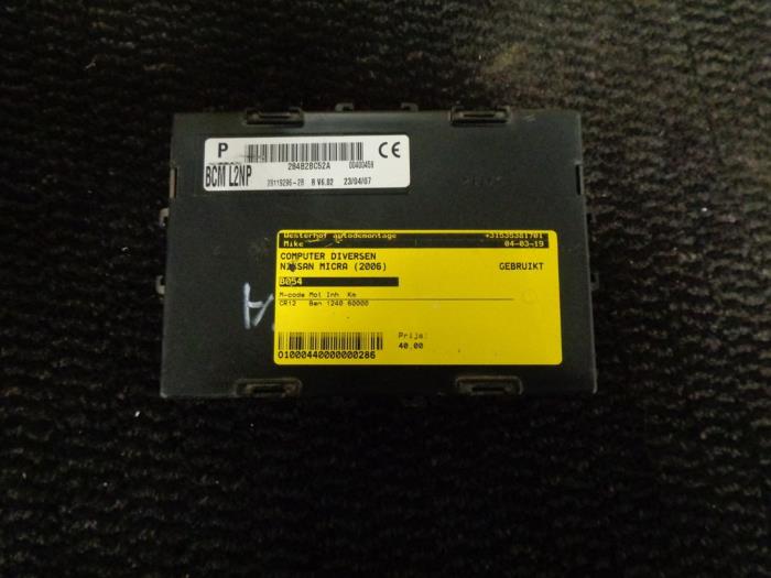 Gebruikte Computer Diversen Nissan Micra (K12) Prijs € 40,00 Margeregeling aangeboden door Westerhof autodemontage