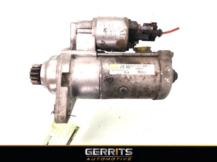 Startmotor van een Volkswagen Polo V (6R) 1.2 TDI 12V BlueMotion 2010