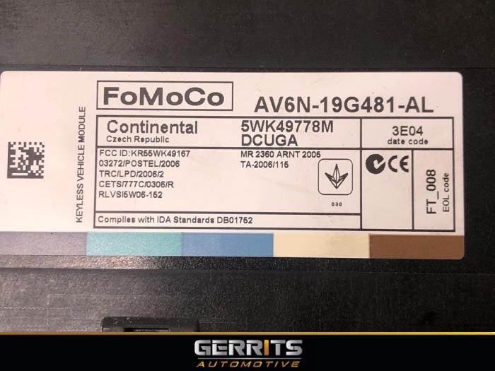 Computer Body Control van een Ford Grand C-Max (DXA) 1.0 Ti-VCT EcoBoost 12V 125 2014