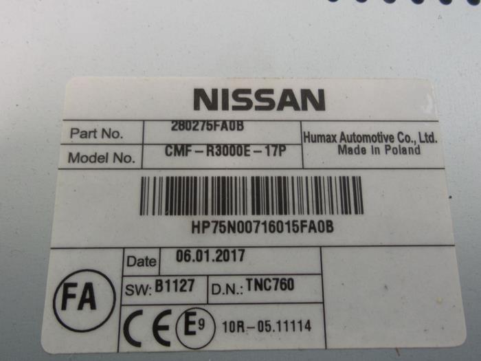 Radio van een Nissan Micra (K14) 1.0 12V 2017