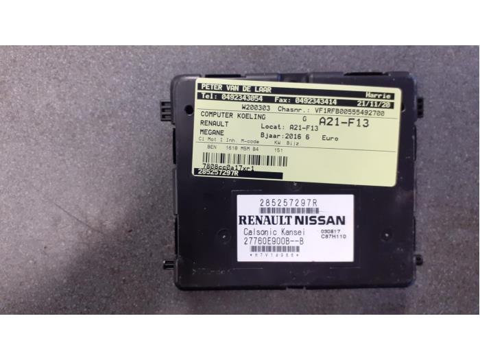 Gebruikte Computer Airco Renault Megane IV (RFBB) 1.6 GT Energy TCe 205 EDC Prijs € 70,00 Margeregeling aangeboden door Autodemontage van de Laar