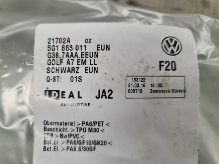 Matten Set van een Volkswagen Golf VII (AUA) 2.0 TDI 16V 2016
