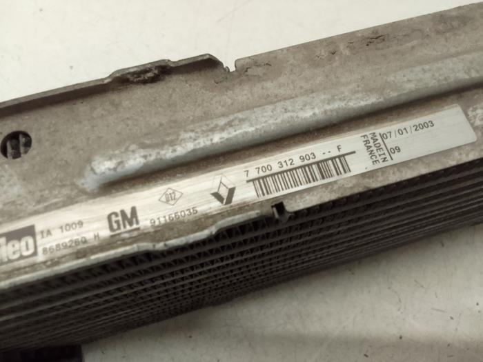 Intercooler van een Renault Trafic New (FL) 1.9 dCi 100 16V 2003