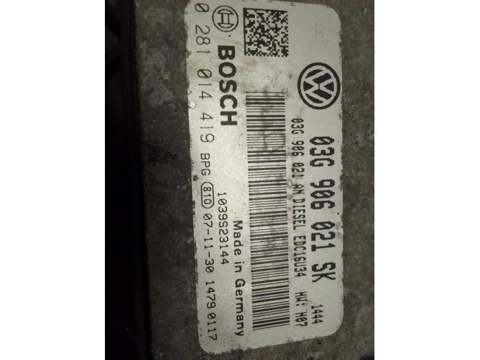 Gebruikte Computer Motormanagement Seat Altea XL (5P5) 1.9 TDI Prijs € 100,00 Margeregeling aangeboden door Autodemontage van de Laar