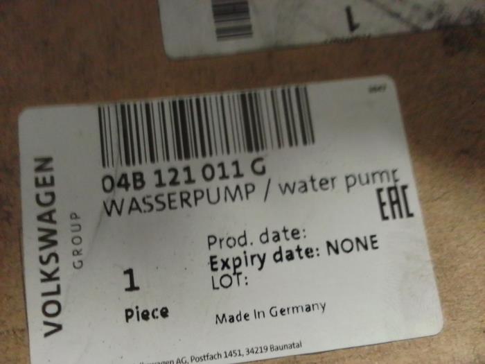 Waterpomp van een Volkswagen Polo V (6R)  2015