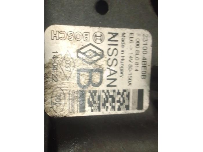 Gebruikte Dynamo Nissan Qashqai (J11) 1.2 DIG-T 16V Prijs € 125,00 Margeregeling aangeboden door Autodemontage van de Laar