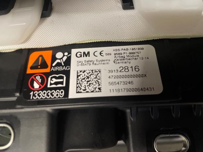 Airbag Set+Module van een Vauxhall Astra Mk.7 1.6 CDTI 16V 2018
