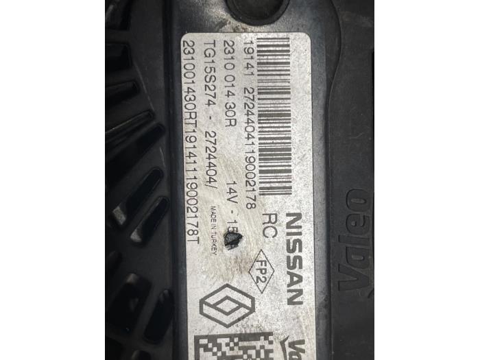 Gebruikte Dynamo Nissan Micra (K14) 1.0 IG-T 100 Prijs op aanvraag aangeboden door Autodemontage van de Laar