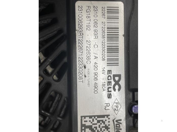 Dynamo van een Renault Express 1.5 dCi 75 2023