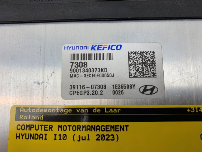 Computer Motormanagement van een Hyundai i10 1.0 12V 2023