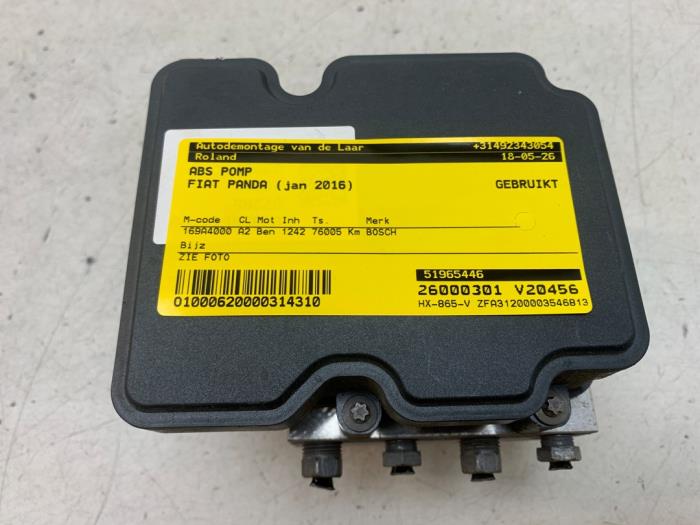 Gebruikte ABS Pomp Fiat Panda (312) 1.2 69 Prijs € 100,00 Margeregeling aangeboden door Autodemontage van de Laar
