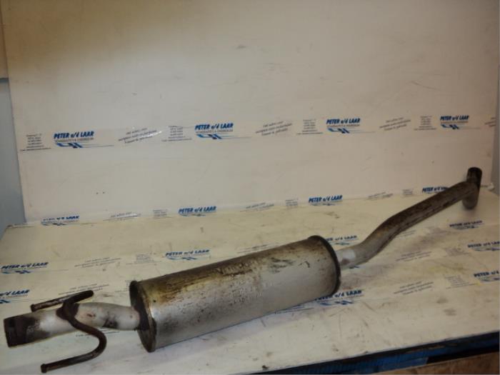 Uitlaat Middendemper van een Opel Corsa B (73/78/79) 1.4 Joy,Sport,GLS 16V Ecotec 1997