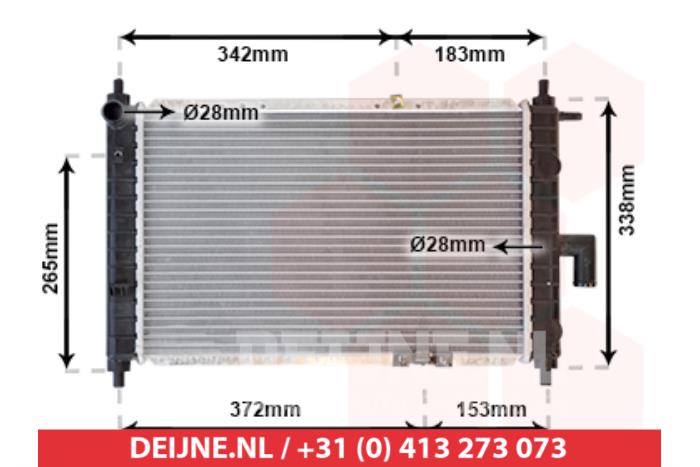 Daewoo Matiz Kühler O9990005595