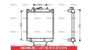 Nieuwe Radiateur Daihatsu Cuore Prijs € 42,35 Inclusief btw aangeboden door V.Deijne Jap.Auto-onderdelen BV