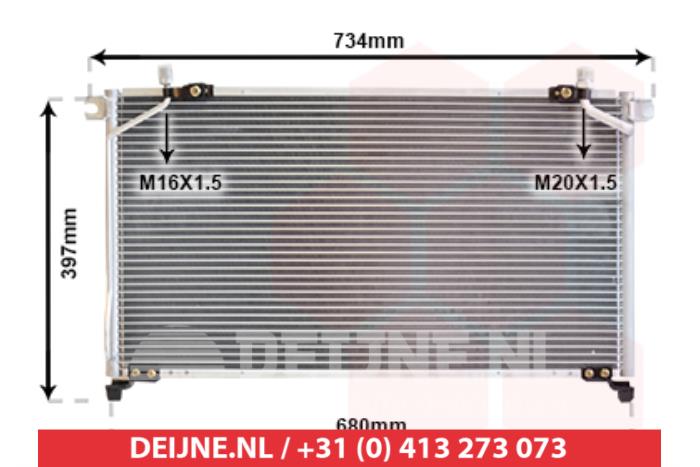 Nieuwe Airco Condensor Nissan Terrano Prijs € 67,07 Inclusief btw aangeboden door V.Deijne Jap.Auto-onderdelen BV