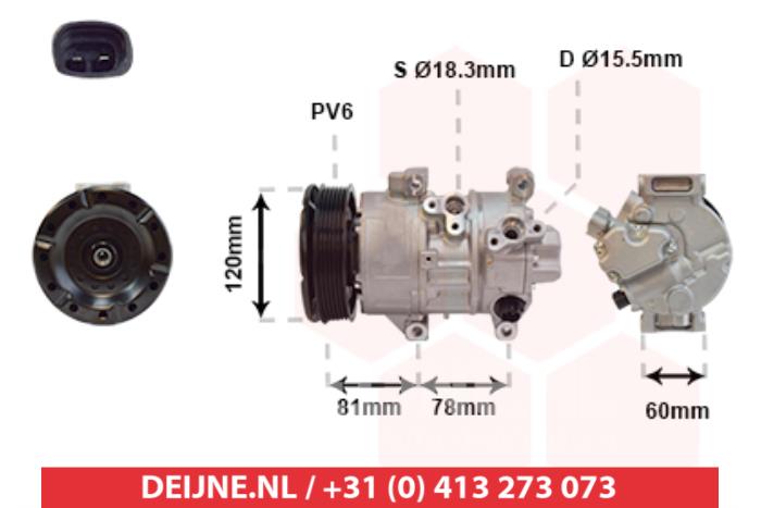 Nieuwe Aircopomp Toyota Avensis Prijs € 332,75 Inclusief btw aangeboden door V.Deijne Jap.Auto-onderdelen BV