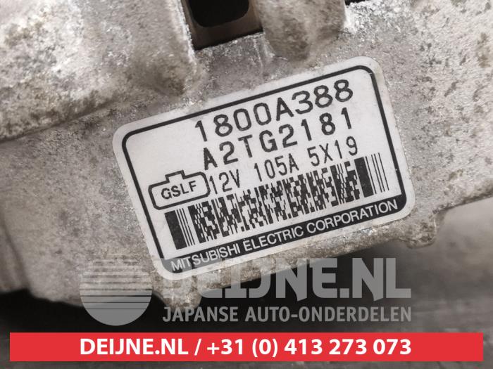 Dynamo van een Mitsubishi ASX 2.0 16V 4x4 2015