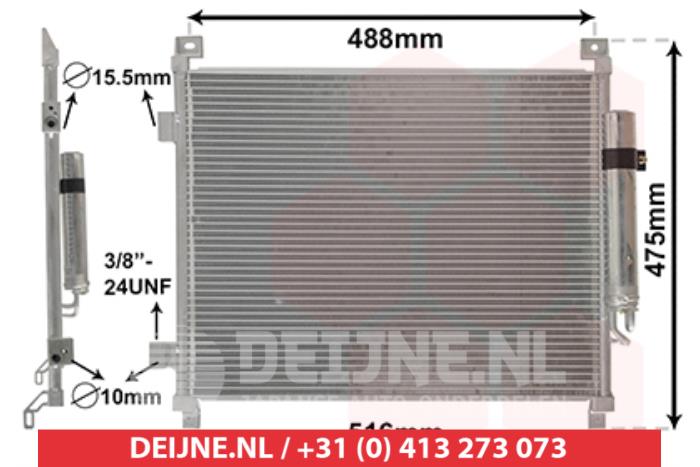 Nieuwe Airco Condensor Nissan Note Prijs € 79,78 Inclusief btw aangeboden door V.Deijne Jap.Auto-onderdelen BV