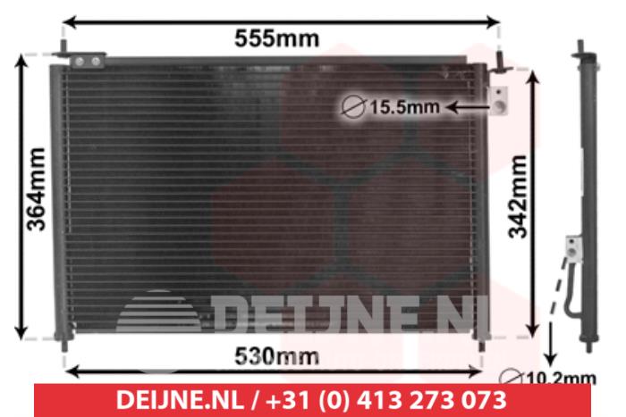 Airco Condensor van een Honda Civic 2002