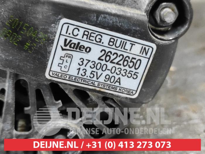 Dynamo van een Hyundai i20 (GBB) 1.2i 16V 2016